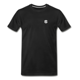 Men’s Premium Organic T-Shirt WITH  WHITE LOGO - black