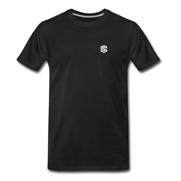 Men’s Premium Organic T-Shirt WITH  WHITE LOGO - black