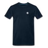 Men’s Premium Organic T-Shirt WITH  WHITE LOGO - deep navy