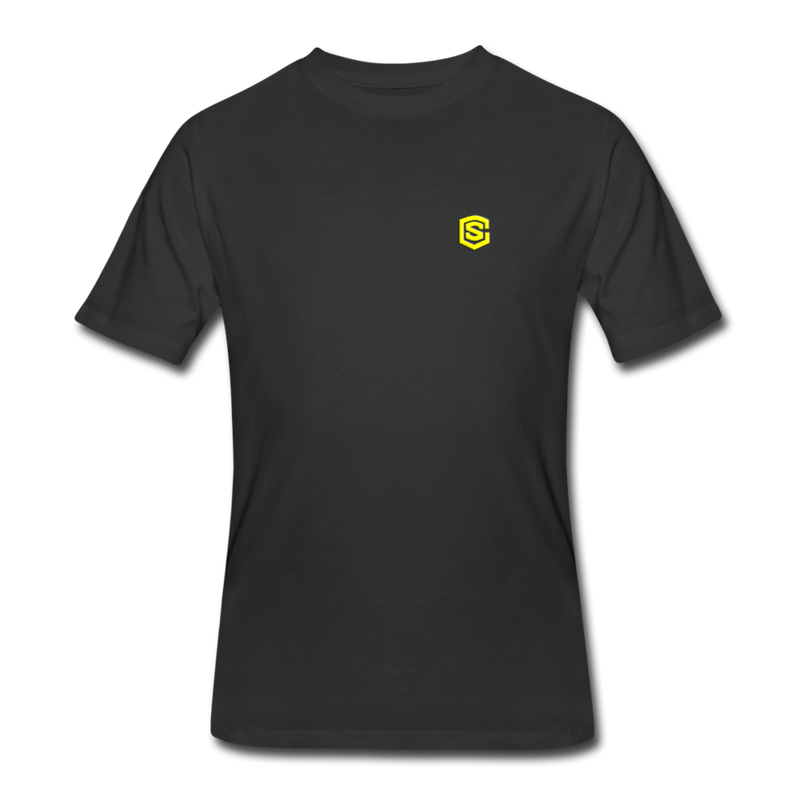 Men’s 50/50 T-Shirt WITH YELLOW  LOGO - black