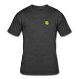 Men’s 50/50 T-Shirt WITH YELLOW  LOGO - heather black