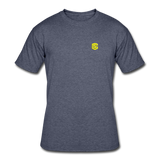 Men’s 50/50 T-Shirt WITH YELLOW  LOGO - navy heather