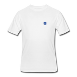 Men’s 50/50 T-Shirt WITH  BLUE  LOGO - white