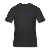 Men’s 50/50 T-Shirt WITH  BLUE  LOGO - black