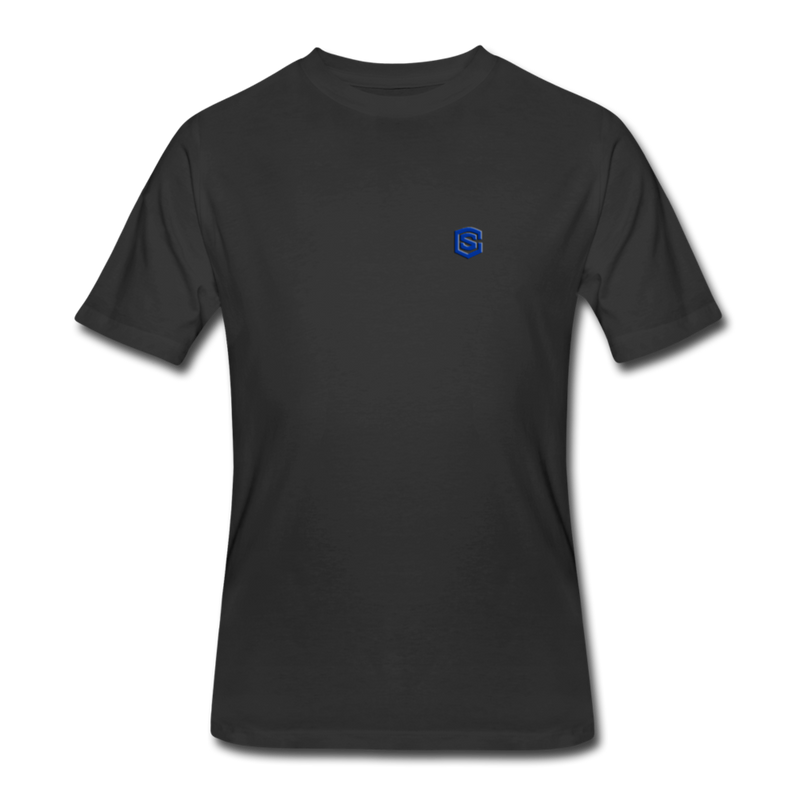 Men’s 50/50 T-Shirt WITH  BLUE  LOGO - black