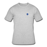 Men’s 50/50 T-Shirt WITH  BLUE  LOGO - heather gray