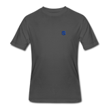 Men’s 50/50 T-Shirt WITH  BLUE  LOGO - charcoal