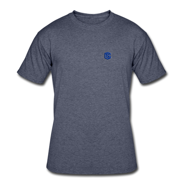 Men’s 50/50 T-Shirt WITH  BLUE  LOGO - navy heather