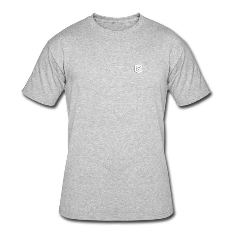 Men’s 50/50 T-Shirt WITH WHITE  LOGO - heather gray