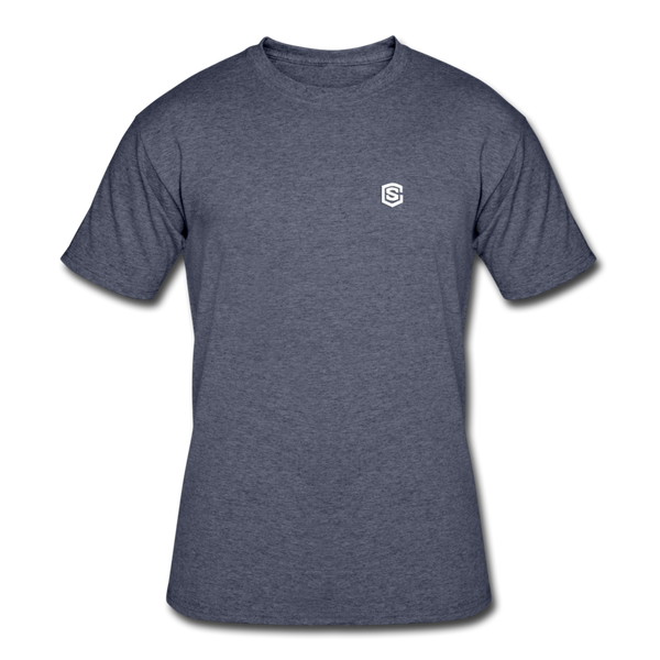 Men’s 50/50 T-Shirt WITH WHITE  LOGO - navy heather