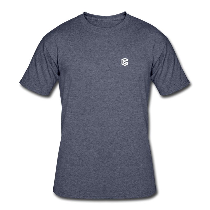 Men’s 50/50 T-Shirt WITH WHITE  LOGO - navy heather