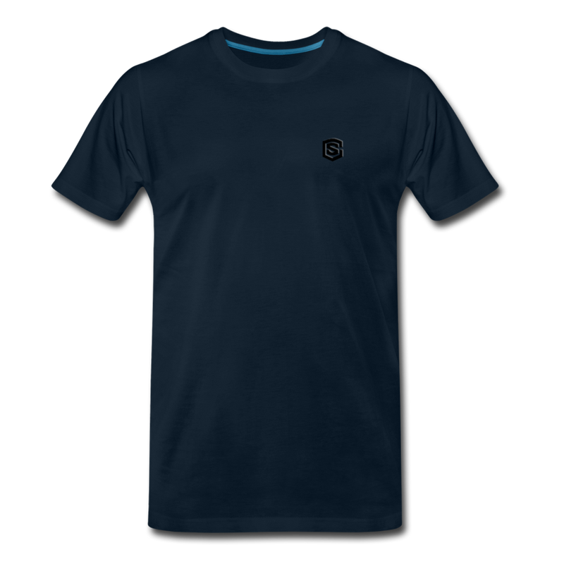 Men’s Premium Organic T-Shirt WITH BLACK LOGO - deep navy