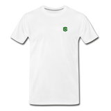 Men’s Premium Organic T-Shirt WITH GREEN LOGO - white