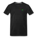 Men’s Premium Organic T-Shirt WITH GREEN LOGO - black