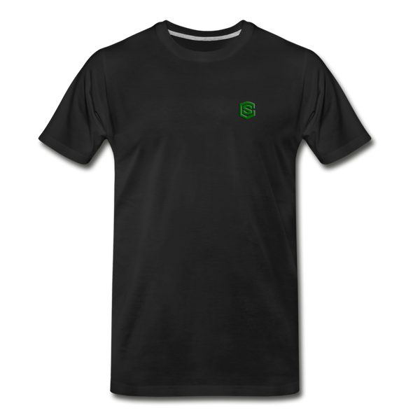 Men’s Premium Organic T-Shirt WITH GREEN LOGO - black