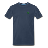 Men’s Premium Organic T-Shirt WITH GREEN LOGO - navy