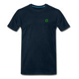 Men’s Premium Organic T-Shirt WITH GREEN LOGO - deep navy