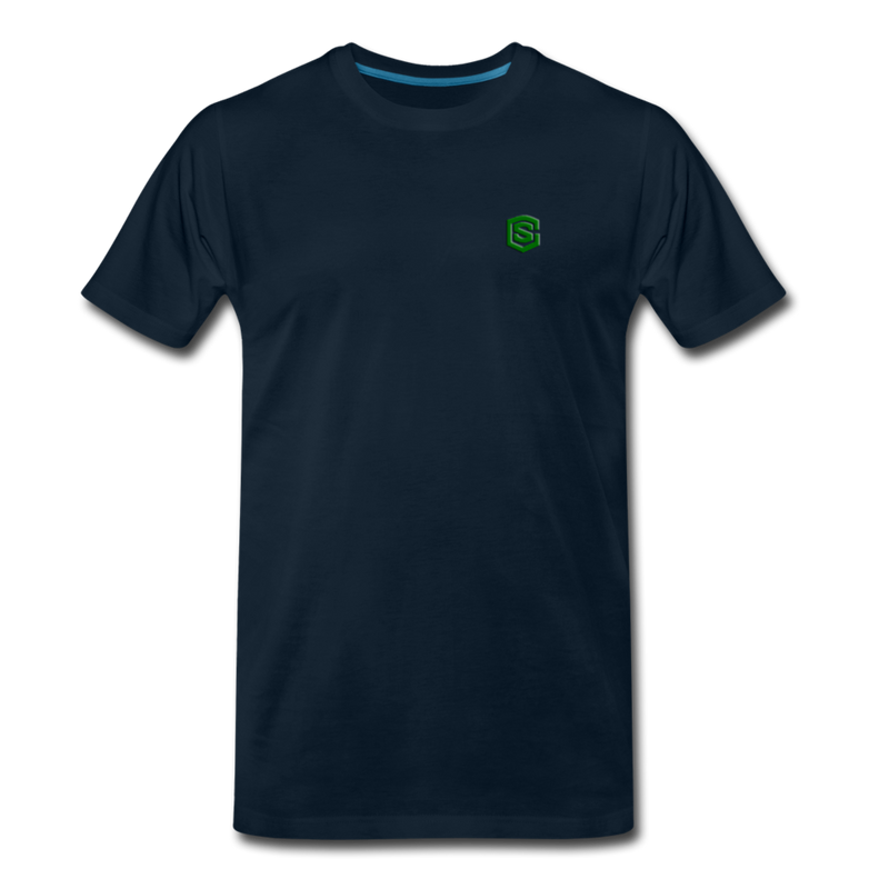 Men’s Premium Organic T-Shirt WITH GREEN LOGO - deep navy