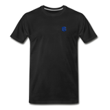 Men’s Premium Organic T-Shirt WITH BLUE  LOGO - black