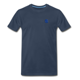 Men’s Premium Organic T-Shirt WITH BLUE  LOGO - navy