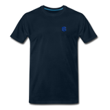 Men’s Premium Organic T-Shirt WITH BLUE  LOGO - deep navy