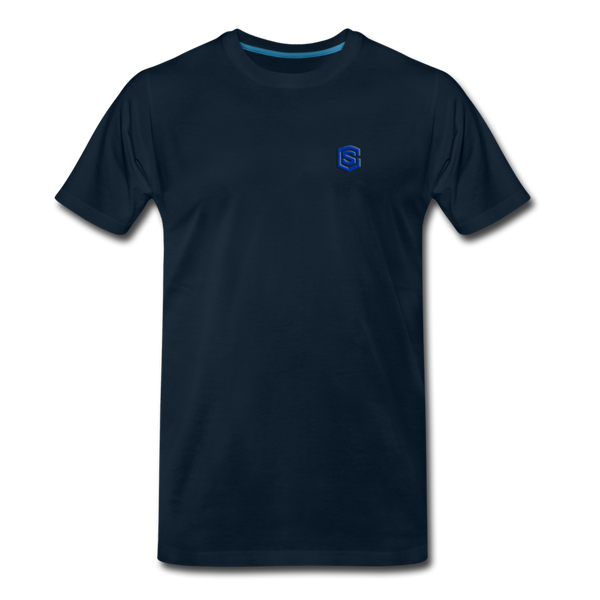 Men’s Premium Organic T-Shirt WITH BLUE  LOGO - deep navy