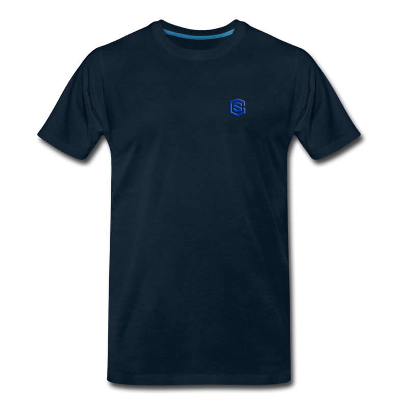 Men’s Premium Organic T-Shirt WITH BLUE  LOGO - deep navy