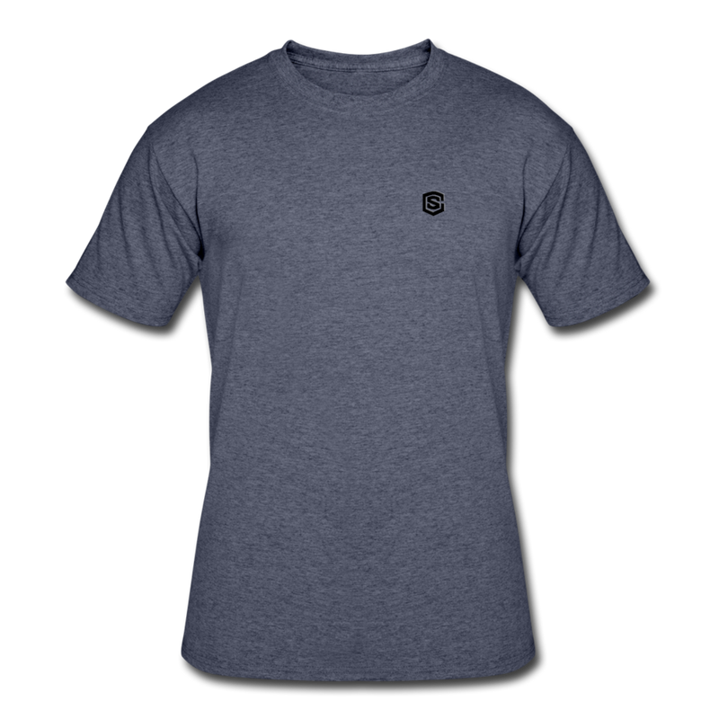 Men’s 50/50 T-Shirt WITH BLACK LOGO - navy heather