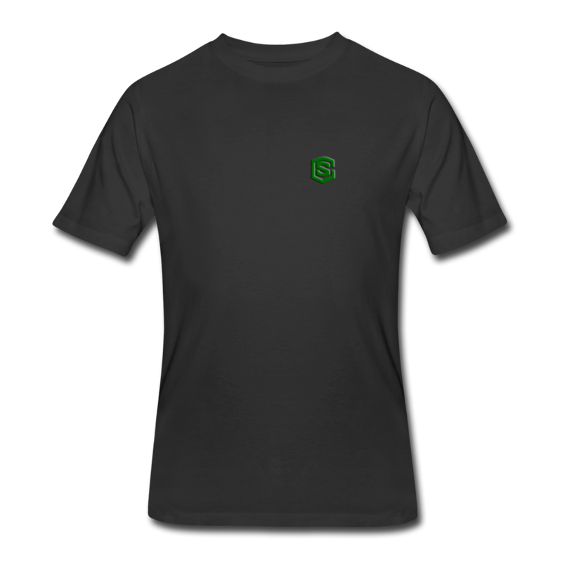 Men’s 50/50 T-Shirt WITH GREEN  LOGO - black