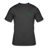 Men’s 50/50 T-Shirt WITH GREEN  LOGO - heather black