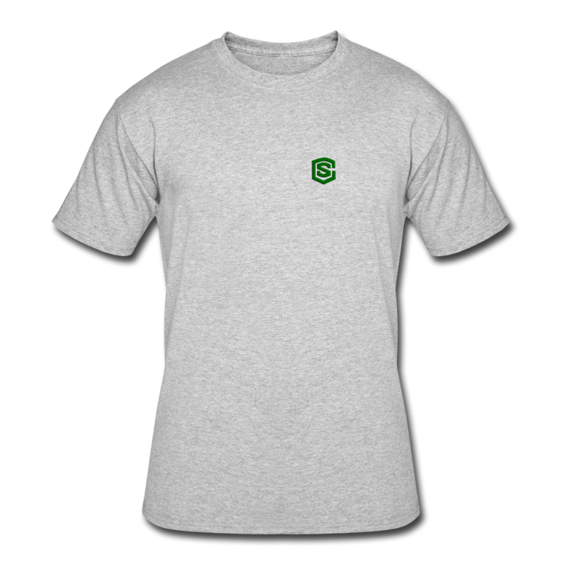 Men’s 50/50 T-Shirt WITH GREEN  LOGO - heather gray