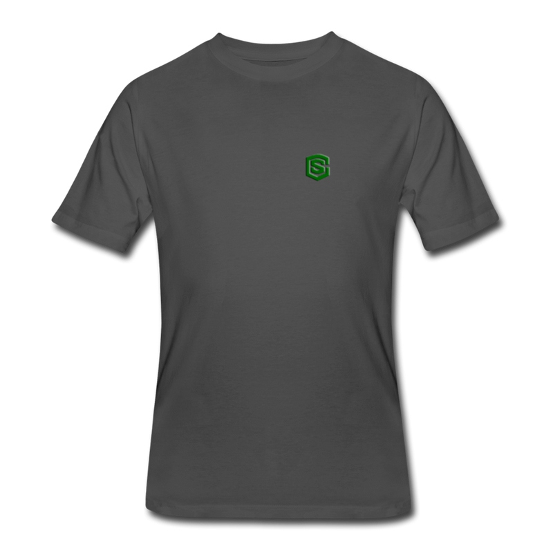 Men’s 50/50 T-Shirt WITH GREEN  LOGO - charcoal