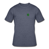 Men’s 50/50 T-Shirt WITH GREEN  LOGO - navy heather