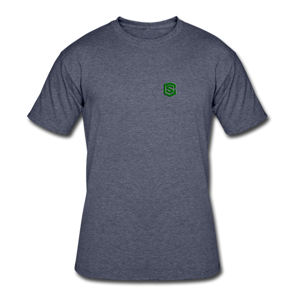 Men’s 50/50 T-Shirt WITH GREEN  LOGO - navy heather