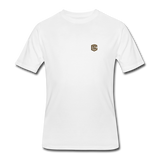 Men’s 50/50 T-Shirt WITH BROWN  LOGO - white