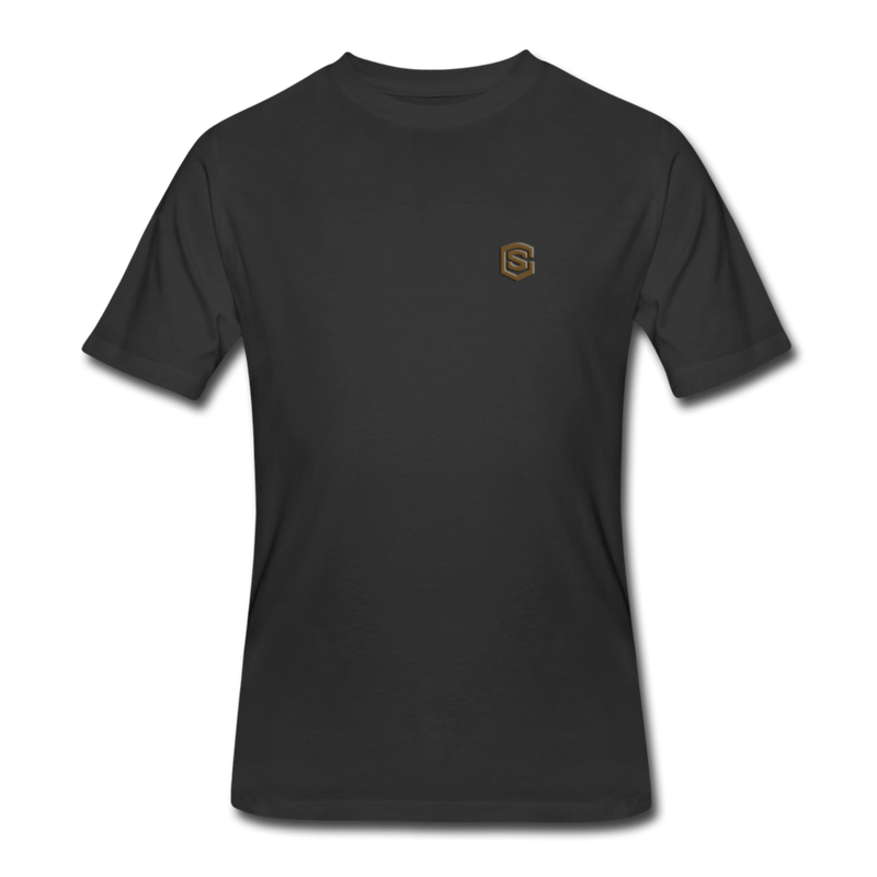 Men’s 50/50 T-Shirt WITH BROWN  LOGO - black