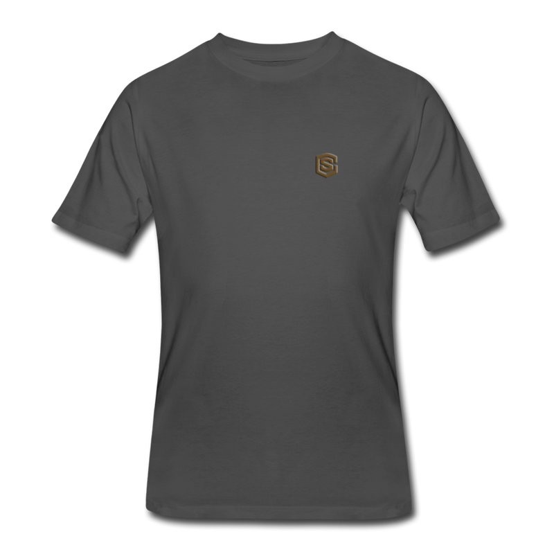 Men’s 50/50 T-Shirt WITH BROWN  LOGO - charcoal