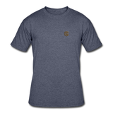 Men’s 50/50 T-Shirt WITH BROWN  LOGO - navy heather