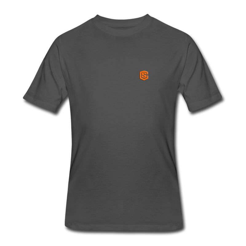 Men’s 50/50 T-Shirt WITH ORANGE  LOGO - charcoal