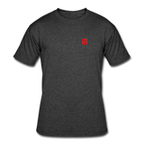 Men’s 50/50 T-Shirt WITH RED LOGO - heather black