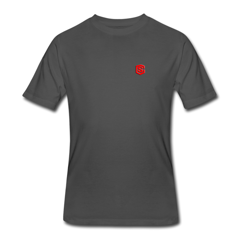 Men’s 50/50 T-Shirt WITH RED LOGO - charcoal