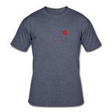 Men’s 50/50 T-Shirt WITH RED LOGO - navy heather