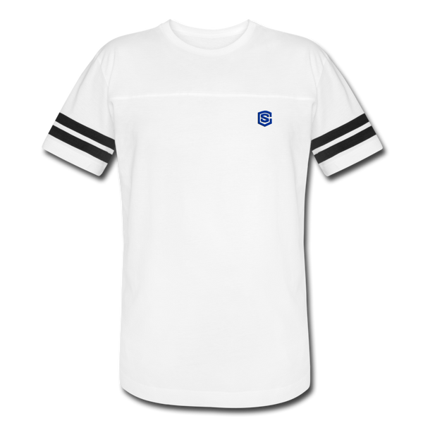 Vintage Sport T-Shirt WITH BLUE LOGO - white/black