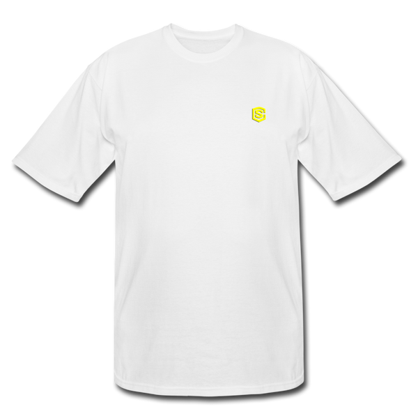 Men's Tall T-Shirt WITH YELLOW LOGO - white