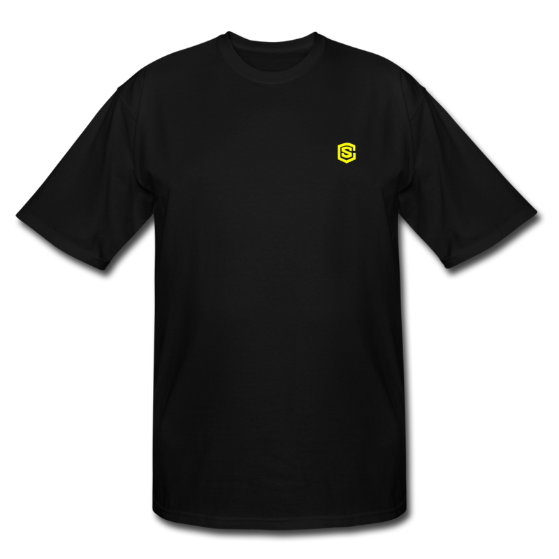 Men's Tall T-Shirt WITH YELLOW LOGO - black