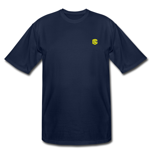 Men's Tall T-Shirt WITH YELLOW LOGO - navy