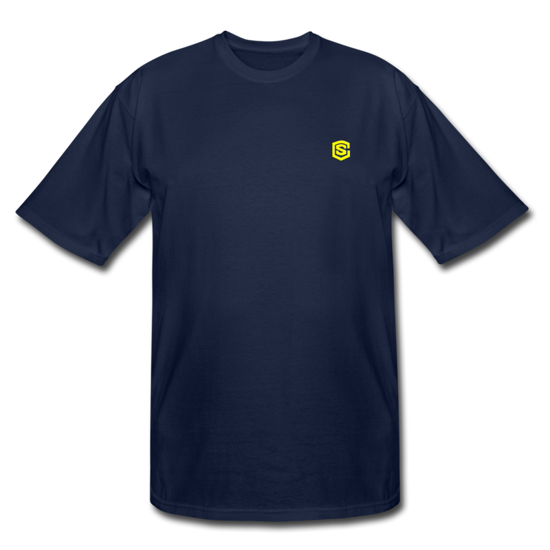 Men's Tall T-Shirt WITH YELLOW LOGO - navy