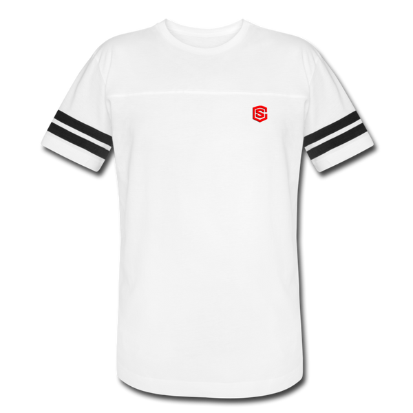 Vintage Sport T-Shirt WITH RED  LOGO - white/black