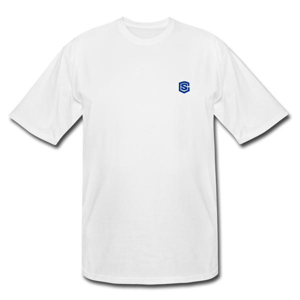 Men's Tall T-Shirt WITH BLUE LOGO - white