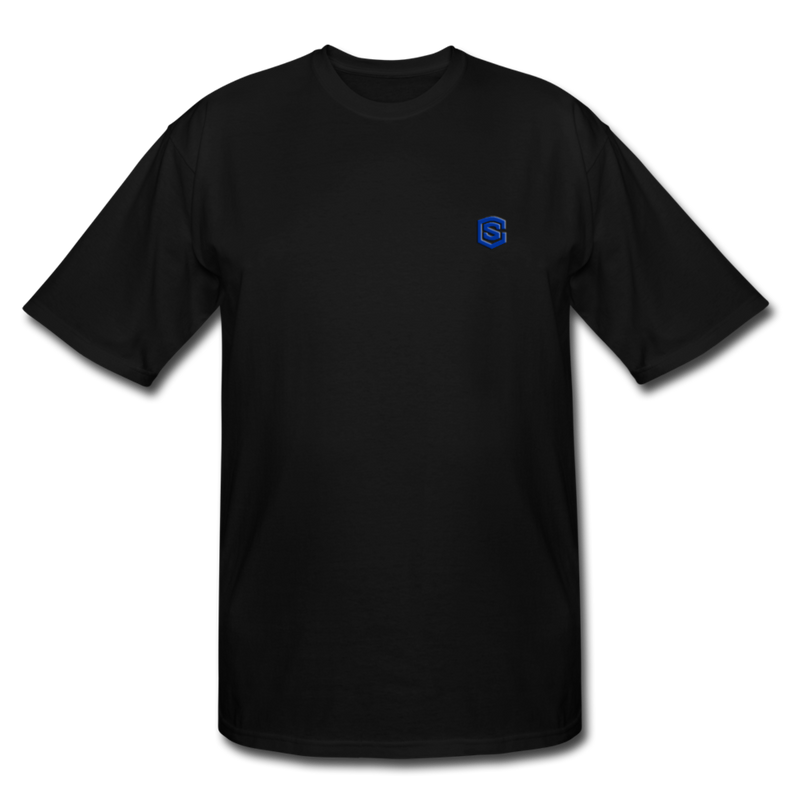 Men's Tall T-Shirt WITH BLUE LOGO - black